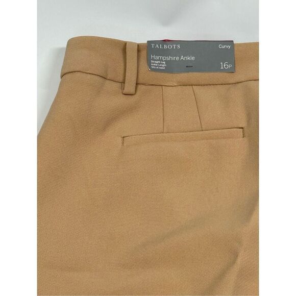B30 - Talbots Hampshire Straight Leg Ankle Curvy Size 16 Curvy Petite NWT - Picture 10 of 12